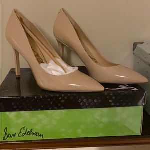 NIB Sam Edelman Hazel Nude patent leather heel 8.5